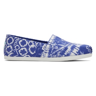 TOMS รองเท้าลำลองผู้หญิง แบบสลิปออน (Slip on) รุ่น Alpargata Ultramarine Patchwork Batik Print (A) รองเท้าลิขสิทธิ์แท้