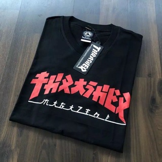 เสื้อยืด พิมพ์ลายโลโก้ THRASHER THRASHER สไตล์ญี่ปุ่น