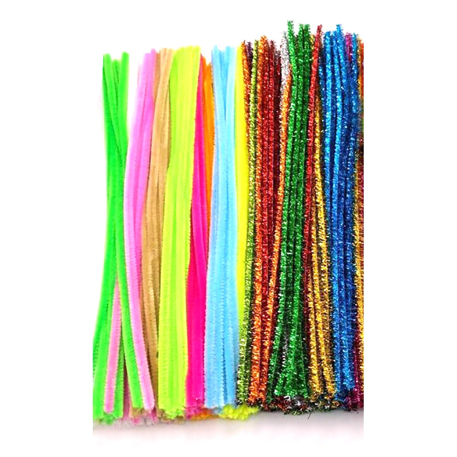 PIPE CLEANERS DIY Art & Craft สีสันสดใส 100 ชิ้น