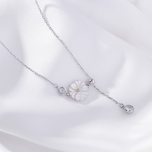 MeeningBrand สร้อยคอเงิน FLOWER DIAMOND [02-0025]
