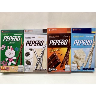 Lotte Pepero ป๊อกกี้มีทั้งหมด 4 แบบจ้า✨