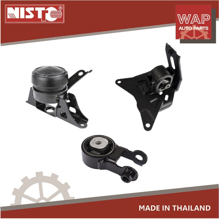 Nisto ชุดยางหิ้วเครื่อง ยางแท่นเครื่อง  สำหรับ โตโยต้า วีออส Toyota Vios ปี 2007-2013 NCP93, 1.5 L, 