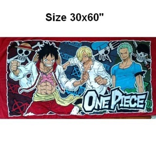 ลิขสิทธิ์แท้ ผ้าขนหนู วันพีช ONEPIECE เนื้อนิ่ม ผืนใหญ่พิเศษ ขนาด 30x60 นิ้ว ราคาป้าย 750บ.