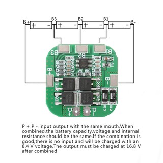 4 S 20 A 14 . 8 V Li - Ion Lithium 18650 Bms Pcm บอร์ดป้องกัน Pcb