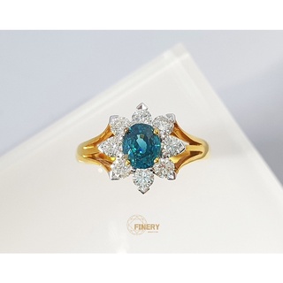 แหวน london blue tipaz 18k. น้ำหนัก 3.60กรัม