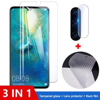 3 in1 Huawei nova 7i  5t 5pro Tempered Glass Film +Carbon Fiber Back Film +Camera lens film