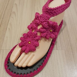 รองเท้าผู้หญิงถัก Sandal handmade