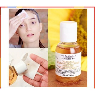 KIEHLS โทนเนอร์สูตรไร้แอลกอฮอล์ Calendula Herb Extract Alcohol-Free Toner ขนาด 40ml (เหลือง)