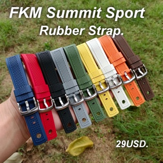 สายนาฬิกา สายยางFKM ลาย Summit Sport มีขนาด20,22มิล แถมฟรีสปริงบาร์และปากกาถอดสายชำระเงินปลายทางได้ขอบคุณครับ