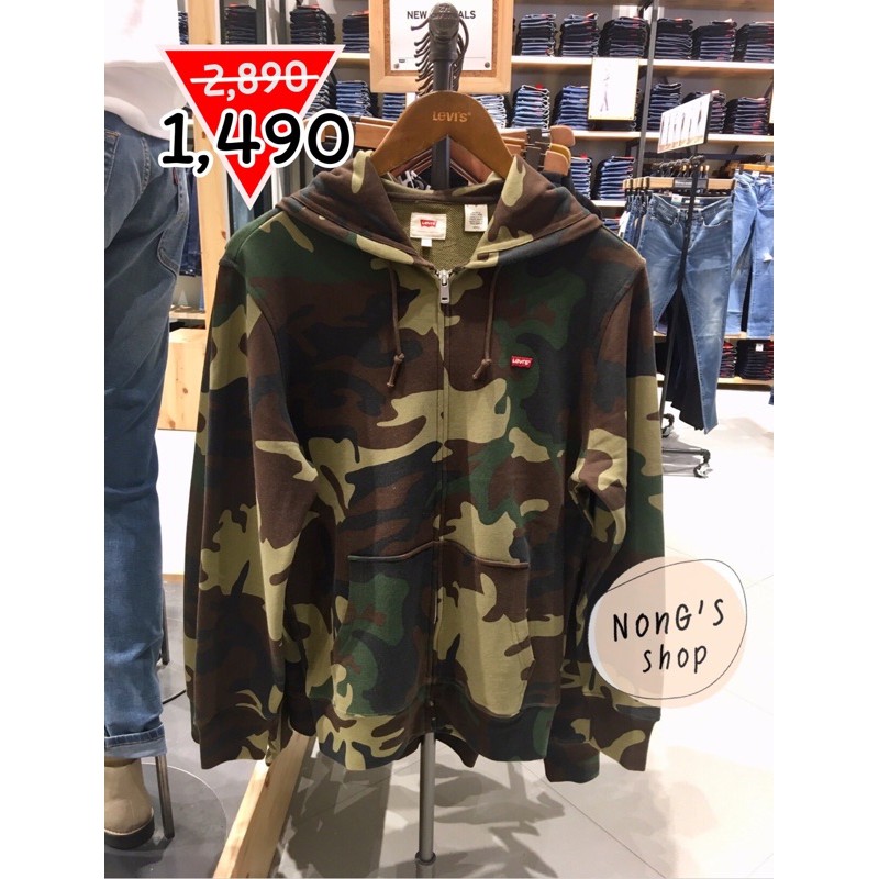 เสื้อแจ๊คเก็ตมีฮู้ด Levi’s ชาย ไซส์ XXL มือ 1 ของแท้ 100% ขายถูก