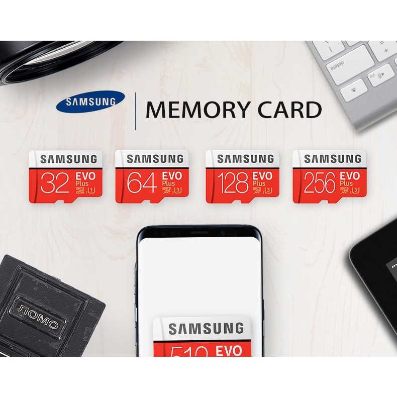 SAMSUNG Memory Card Micro SD 32GB 64GB 128GB 256GB 512GB Grade EVO