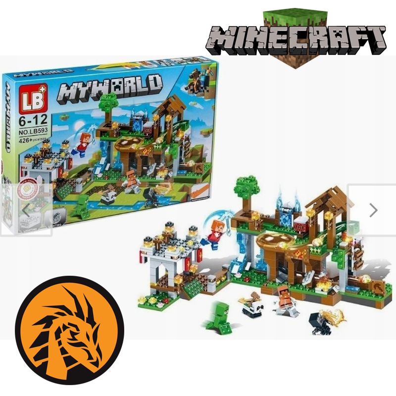 🔥พร้อมส่ง🔥เลโก้ Lego มายคราฟ MineCraft บ้านลูกแก้ว LB-593 426 ชิ้น ต่อสนุก เล่นเพลินๆ ลูกแก้ววิ่งตาม