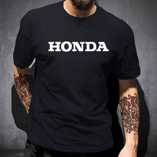 [100% Cotton] เสื้อยืดลําลองสําหรับผู้ชายแขนสั้นคอกลมพิมพ์ลาย Honda Car Logo