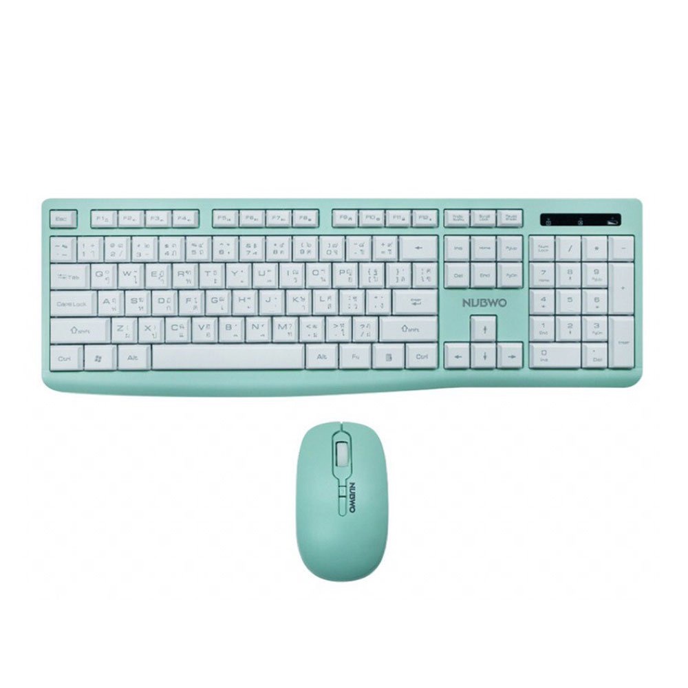 KEYBOARD & MOUSE (คีย์บอร์ดและเมาส์ไร้สาย) NUBWO VIRGO WIRELESS NKM-625 (BLUE)
