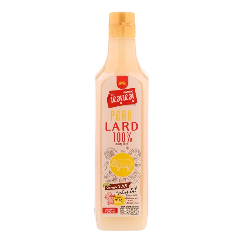 น้ำมันหมู 100% ตรา หมู หมู Moo Moo PORH LARD ขนาด 1000 มล.