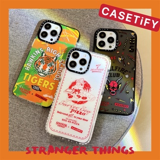 พร้อมส่ง CASETiFY 【Stranger Things】เคสโทรศัพท์มือถือซิลิโคน TPU ใส แบบนิ่ม กันกระแทก สําหรับ iPhone 13 Pro MAX 12 11 Pro MAX XR X XS MAX 7 8 Plus