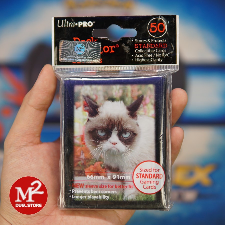 ปลอก Ultra PRO ขนาดมาตรฐาน - สําหรับการ์ด Pokemon Magic - GRUMPY CAT FLOWER - 50 ชิ้น