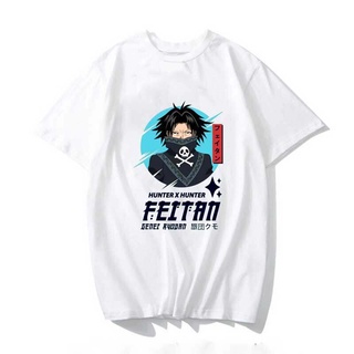 เสื้อคู่รัก - Hunter X ฮันเตอร์ Feitan Portor เสื้อยืดเสื้อยืดผู้ชายคาวาอี้ท็อปส์การ์ตูนคาราเต้กราฟ