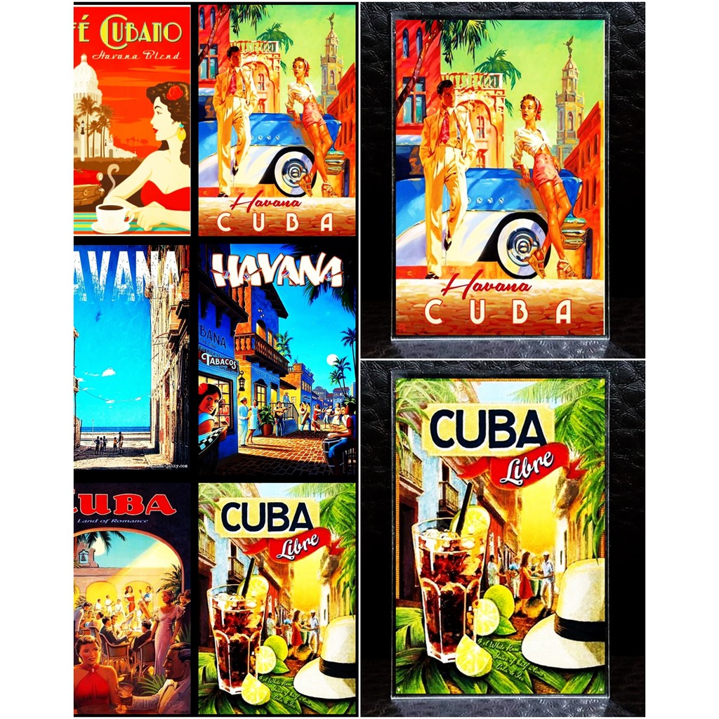 แม่เหล็กติดตู้เย็น อะครีลิค คิวบา 2×3 นิ้ว ของฝาก ของที่ระลึก Souvenir Acrylic Fridge Magnet Cuba A 2x3"