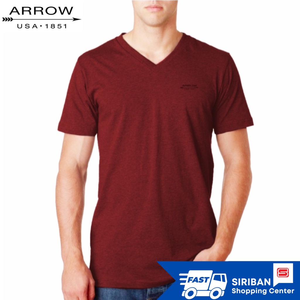 ของแท้100 ARROW INNER T-SHIRT เสื้อยืดทีเชิ้ตผู้ชาย คอวี 7 ตัว 7 สี ...