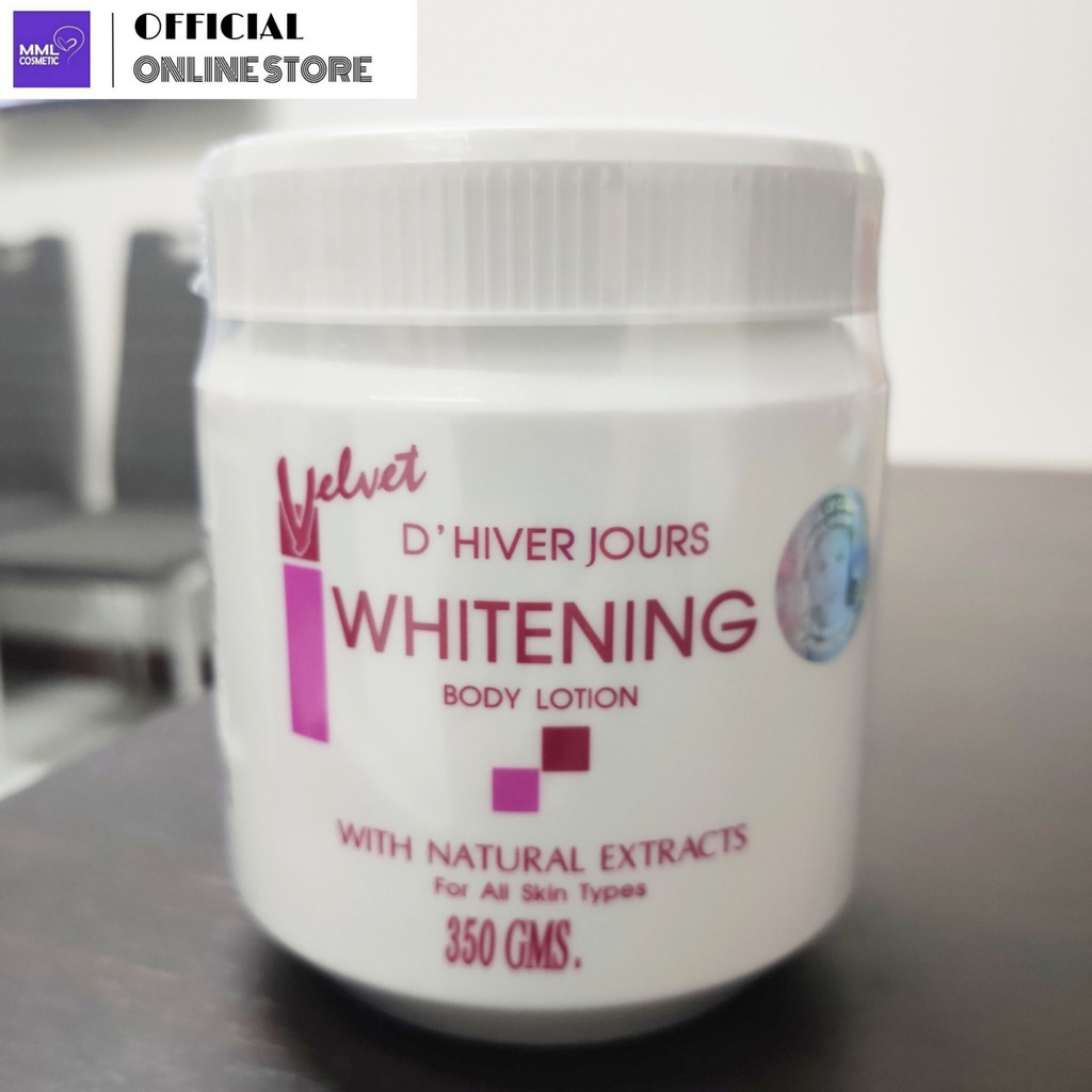 Velvet D'Hiver Jours Whitening Body Lotion เวลเว็ด โลชั่น สำหรับทุกสภาพผิว 350ก.