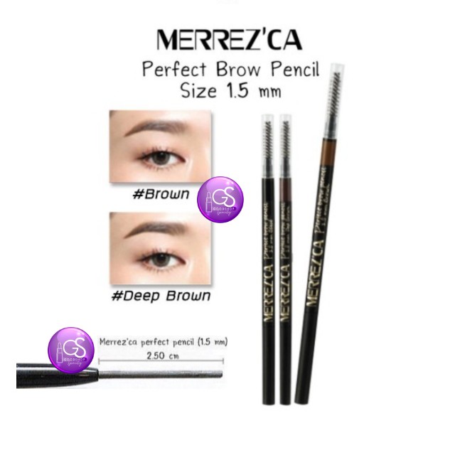 ของแท้ 100% Merrezca Perfect brow Pencil ดินสอเขียนคิ้ว เมอร์เรซกา