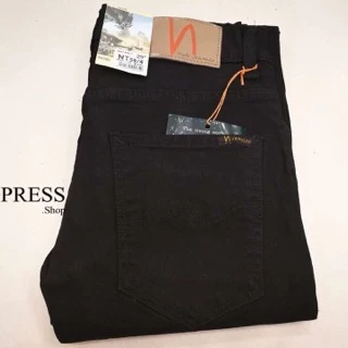 JXP SupperBlack Skinny กางเกงยีนส์ชาย ทรงสกินนี่ ยีนส์ยืด ไซส์ 28-36 กระดุม สีดำ ผ้ายืด ใส่สบาย