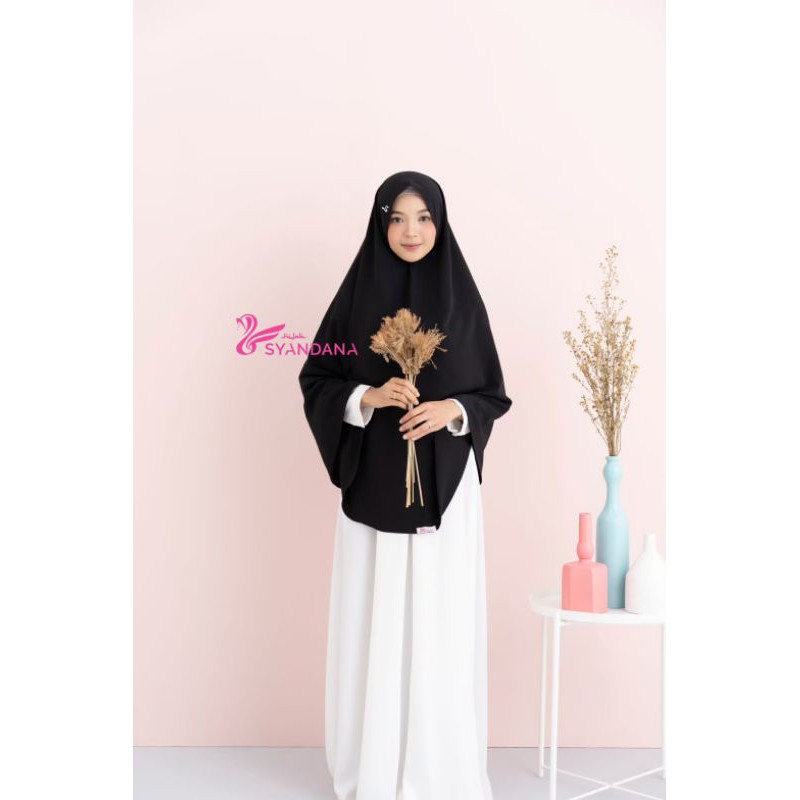 Khimar Nesya Black Veil Hijab