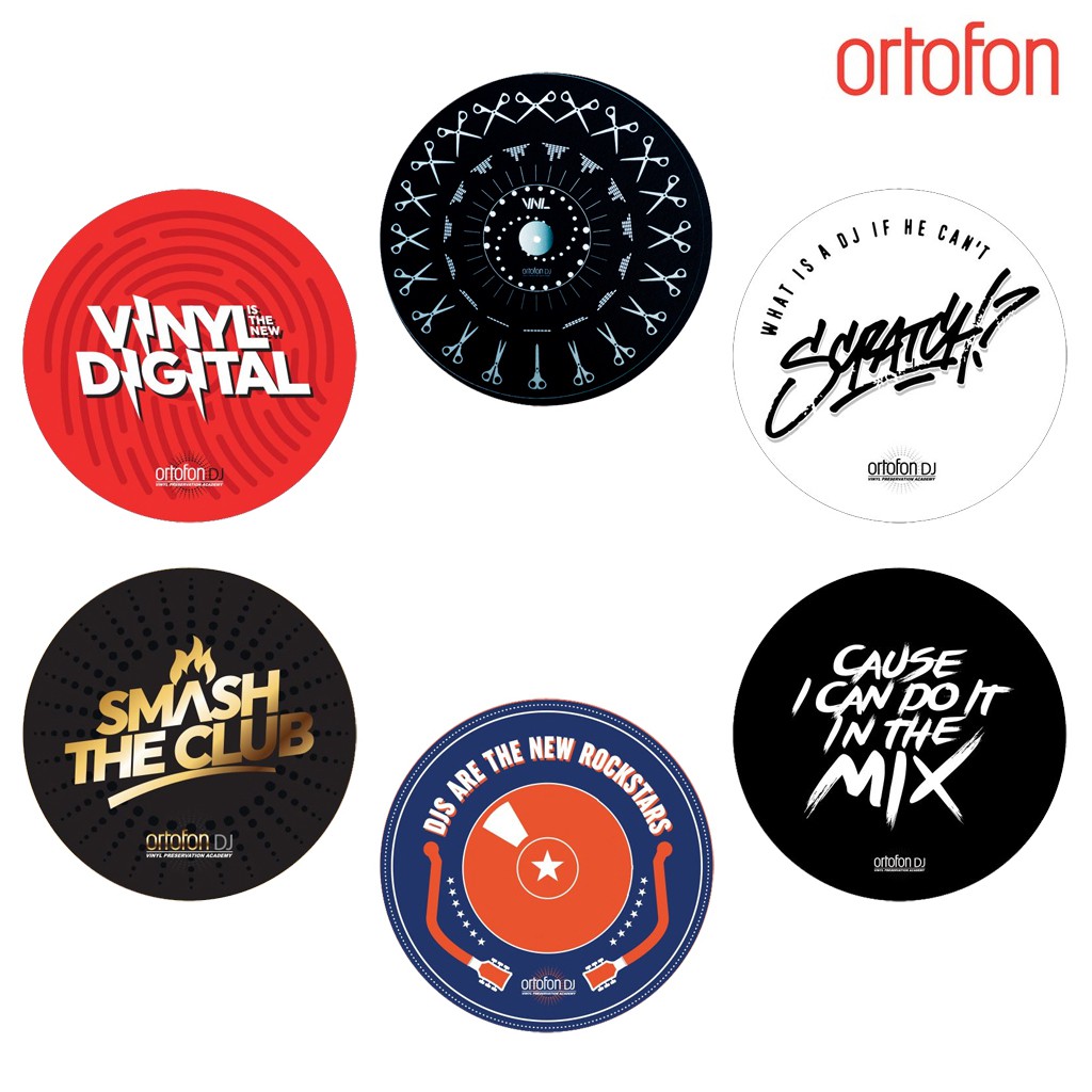Ortofon แผ่นรองแผ่นเสียง ขนาด 12 นิ้ว Slipmat เครื่องเล่นแผ่นเสียง Turntable DJ Scratch Vinyl Record