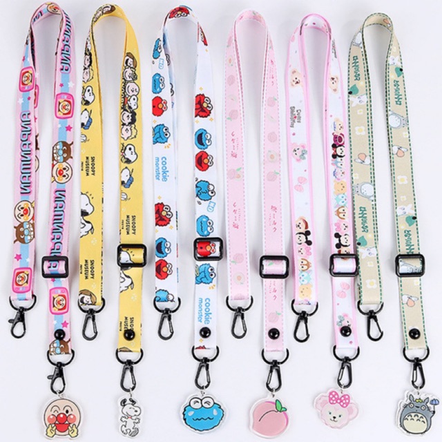 พร้อมส่ง สายคล้องแมส คล้องกระเป๋า ลายการ์ตูน