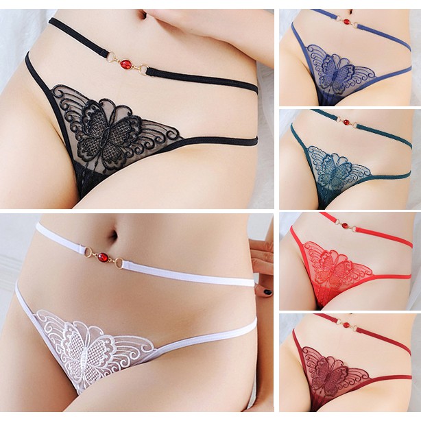 💗SexyC2💗ชุดชั้นในเซ็กซี่ กางเกงในเซ็กซี่ กางเกงในซีทรู แบบสายผูก มี9สี
