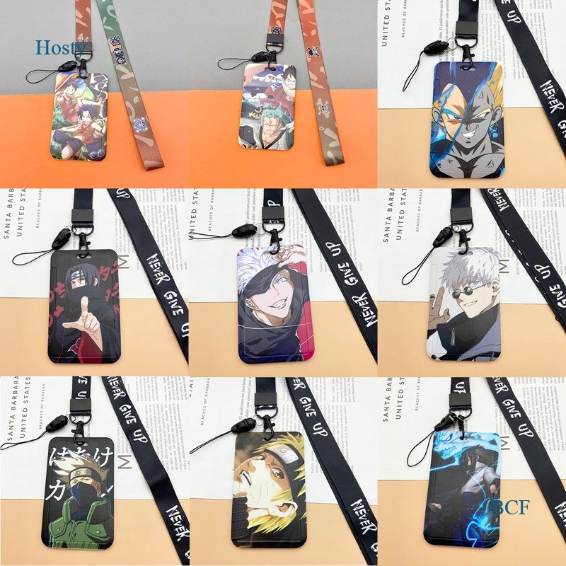 Bcf ใหม่ สายคล้องคอ PVC ลายการ์ตูนอนิเมะนารูโตะ ดราก้อนบอล วันพีช สําหรับนักเรียน บัตรประจําตัวประชา