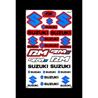 สติกเกอร์แต่งรถมอเตอร์ไซค์ MOTOCOSS SUZUKI RMZ 450 สีฟ้า แต่งซิ่ง รถยนต์ ลายสุดฮิต สติกเกอร์แต่งรถ Racing-SE14