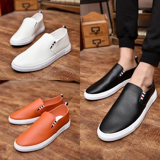 รองเท้าผู้ชายSlip-Onน้ำรองเท้ารองเท้าหนังผู้ชายเกาหลีรุ่นTrend-สไตล์ขี้เกียจPeasรองเท้า