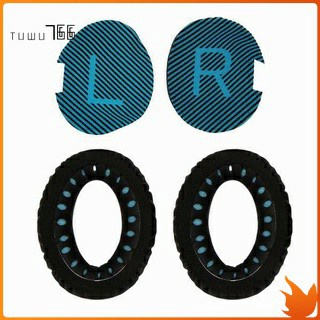 Replacement Earpads Ear Pad Foam Ear Pad Memory Foam Replacement Ear Cushion for Bose,AE2-W headphones. black&amp;blue