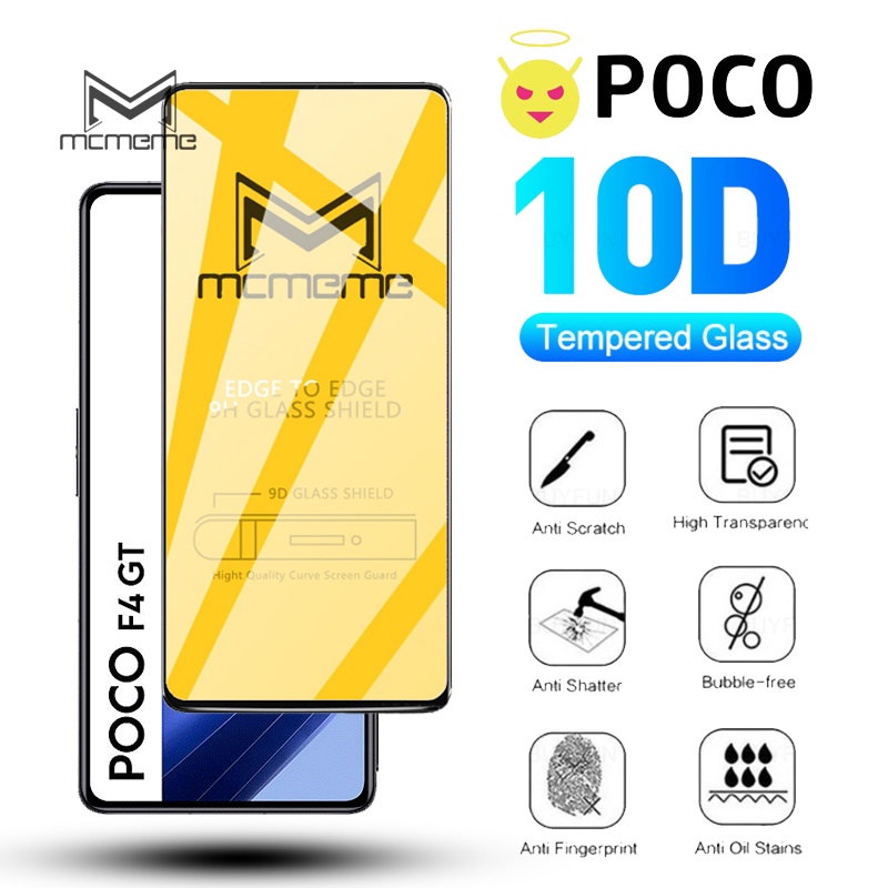 ฟิล์มกระจกนิรภัยเต็มจอ 9D แก้ว For Xiaomi POCO X8 F8 C85 M8s F7 X7 M7 C71 C75 C61 C65 F5 F6 X5 X6 M6 M5s M5 X4 X3 NFC F4 F3 GT C40 M4 M3 F2 Pro 5G กาวเต็มแผ่น