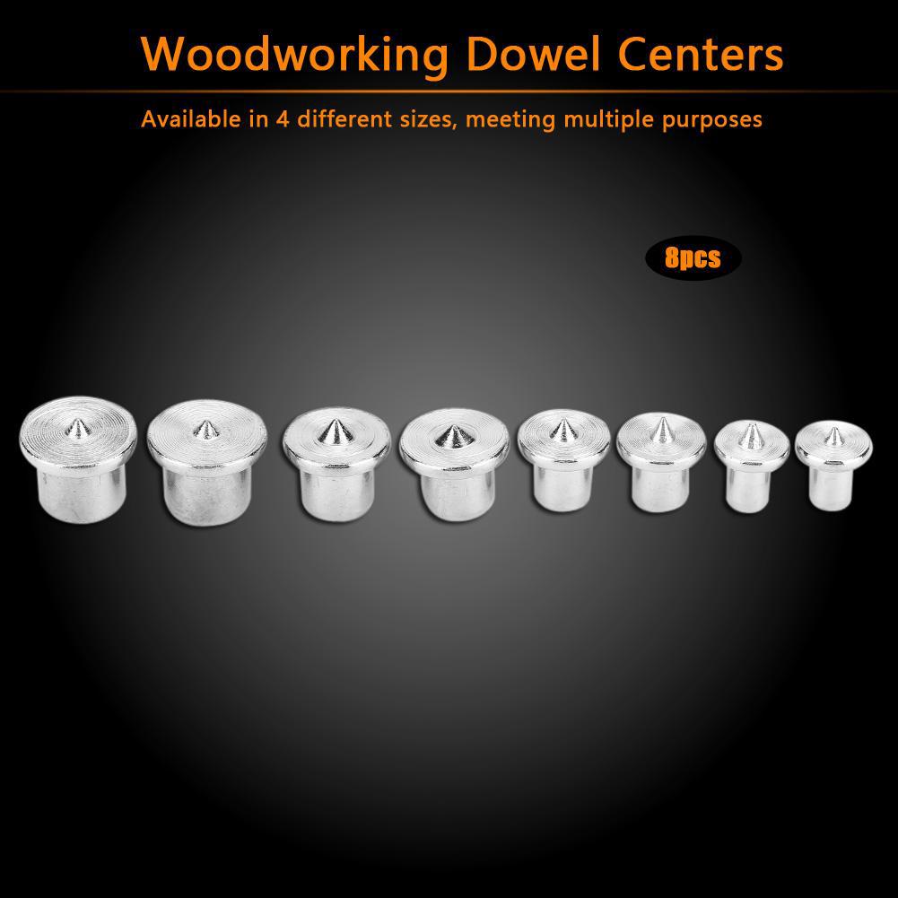 ตัวเจาะนำศูนย์ Dowel Centers 6/8/10/12มม.สำหรับงานไม้ 8ชิ้น