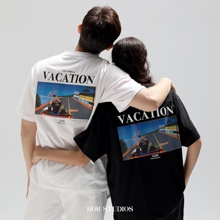 🔥️ทักแชทรับโค้ดลดเพิ่ม Vacation T-shirts เสื้อยืดแขนสั้น 100% Cotton  HOB STUDIOS (5/29-05)