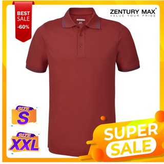 ไซด์ S / XXL : Zentury Max เสื้อโปโลชาย เนื้อผ้า Active Fresh ผ้าเบา ใส่สบาย ไม่ร้อน รีดง่าย รุ่น MKP-1001 สีแดงเข้ม