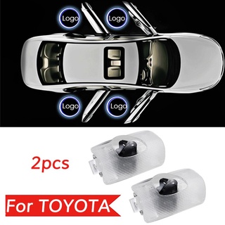 ไฟโลโก้ Led สําหรับ Toyota Land Cruiser Prado HighLander Camry Avalon Prius Venza 4 Runner 2 ชิ้น