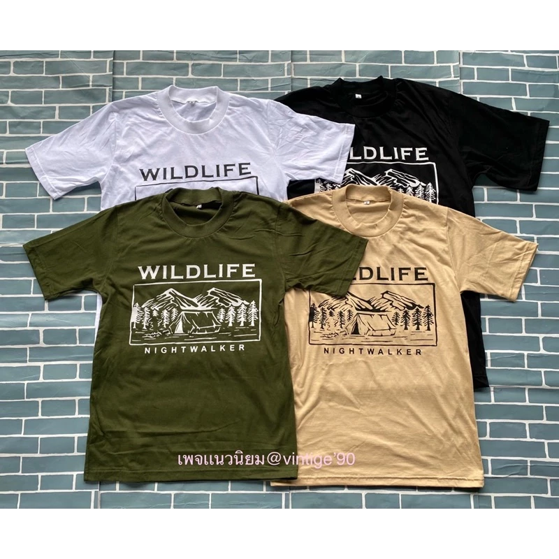 เสื้อยืดวินเทจคอกลมฟิต/วิว