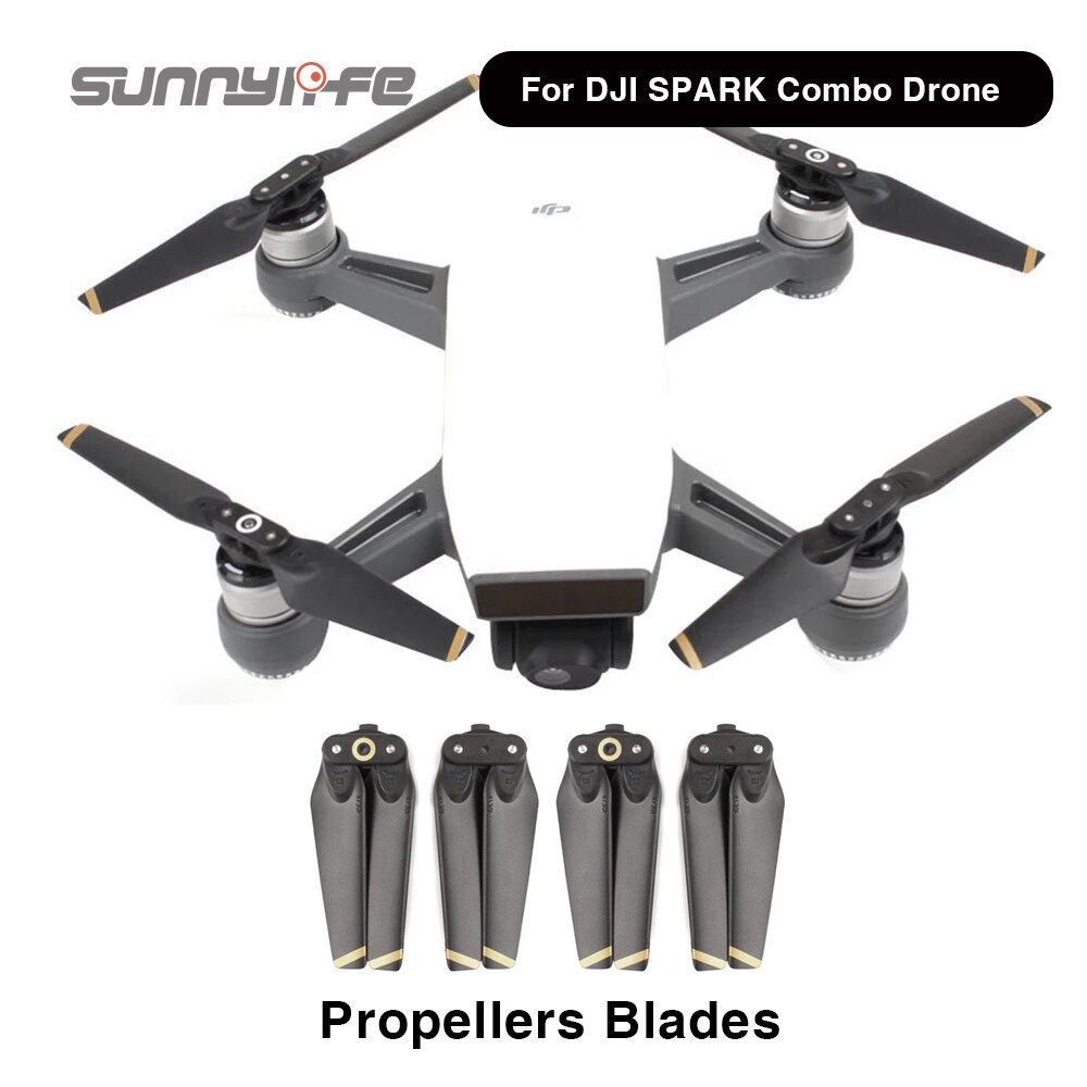 Sunnylife ใบพัดเปลี ่ ยนใบมีดสําหรับ DJI SPARK Combo Drone Quadcopter Quick Release Well-Balanced อุ