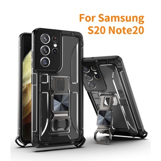 เคส มือถือ Samsung Note20 Ultra s20 Galaxy s20+ s20fe 4in1 Phone Case with Metal Opener Stand Holder ที่วาง มือถือ