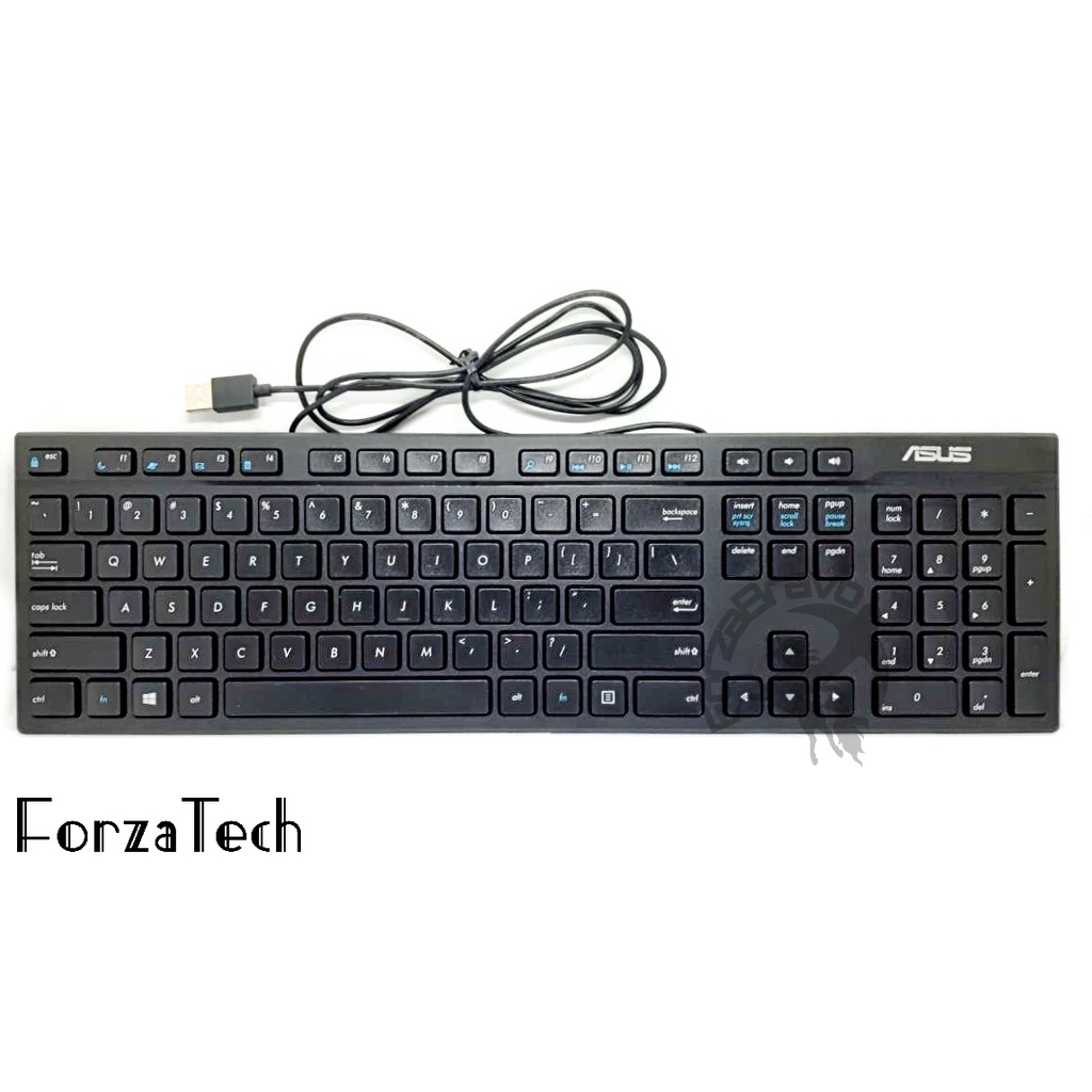 คีย์บอร์ดตั้งโต๊ะคอมพิวเตอร์ Pc ASUS AW211 แบบมีสาย USB สีดํา