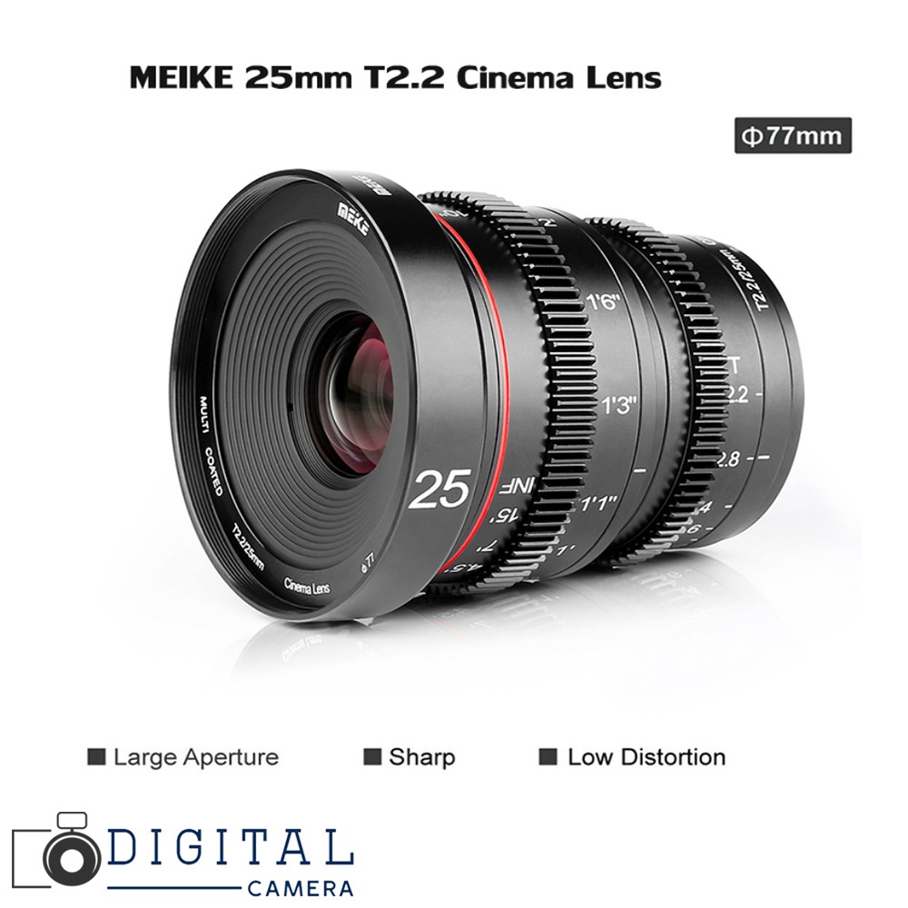 Meike MK 25mm T2.2 Manual Focus Cinema Lens for  X mount, E mount, M 4/3 รับประกัน 1 ปี