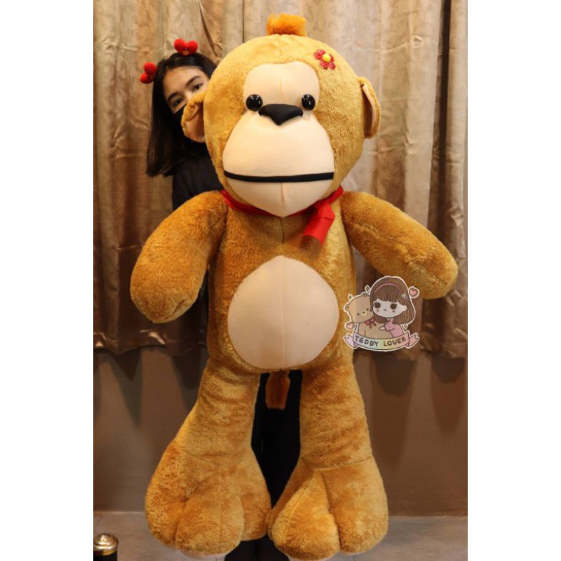 ตุ๊กตาลิง ลิงเท้าโตขนนุ่มตัวใหญ่ไซส์1เมตร(สีน้ำตาล)