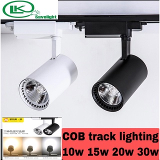 (งานดีครบชุด)โคมไฟ+รางแทรคไลท์ Track light 3โคม*10/20/30wพร้อมแถมรางไฟ1เมตร LED เลือกได้ ใช้ของมีคุณภาพทรงกระบอก