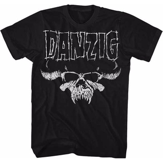 เสื้อยืดลําลอง แขนสั้น พิมพ์ลายโลโก้ Danzig Group Licensed สไตล์เกาหลี คุณภาพสูง สําหรับผู้ใหญ่ 0138XS-5XL