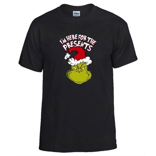 เสื้อยืด พิมพ์ลาย Grinch Funny Slogan I Am Here สําหรับผู้ชาย