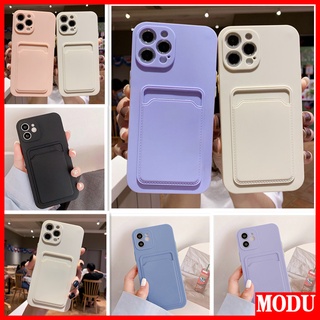 Modu เคสโทรศัพท์ซิลิโคน TPU กันกระแทก พร้อมช่องใส่บัตร สําหรับ Samsung A12 A21 A21S A32 A22 M22 A20 A30 A50 A50S A30S A31 4G 5G A11